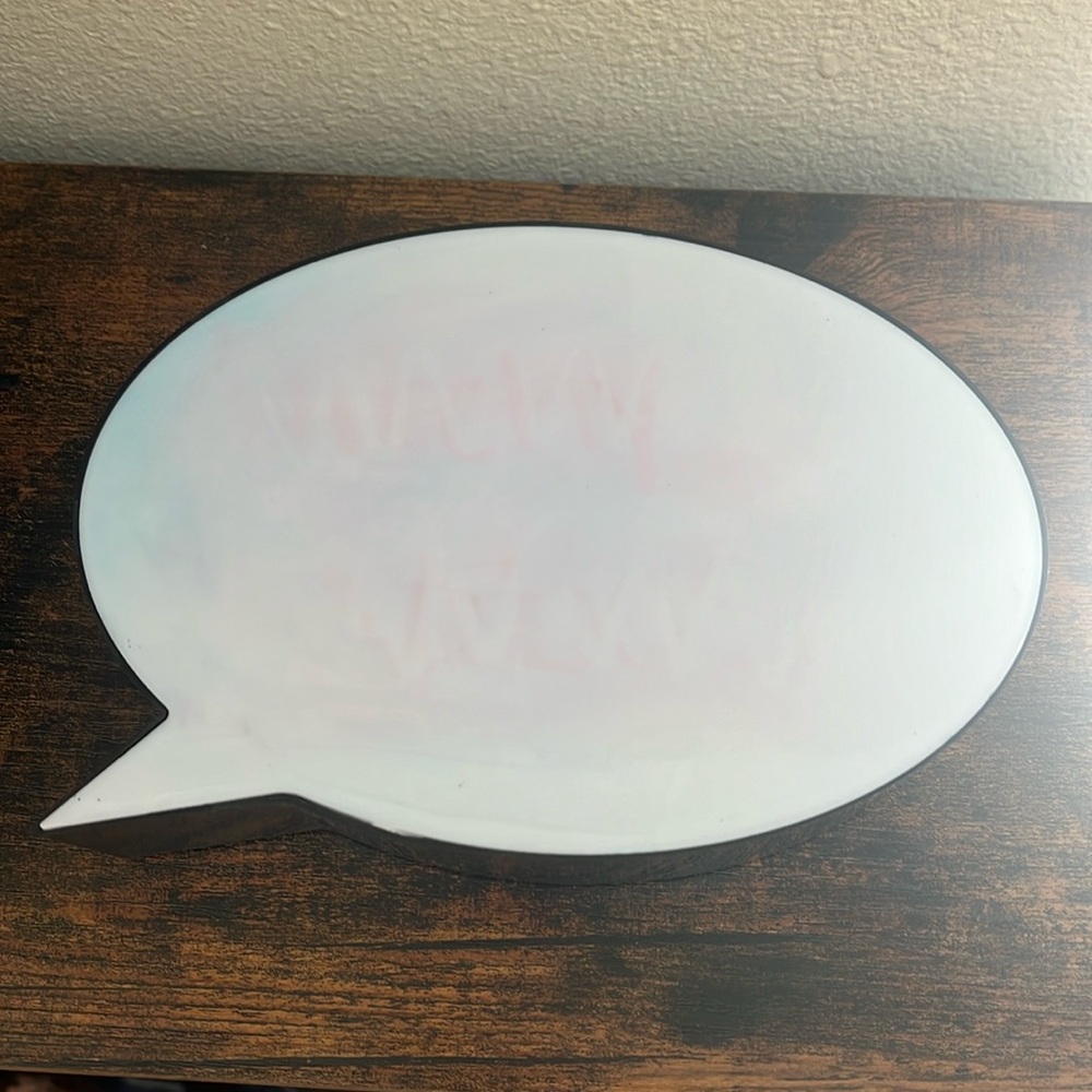 LED Lighted Thought Cloud Dry Erase White Board Office School